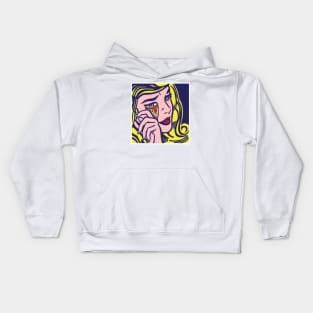 Crying Pizza Girl Kids Hoodie